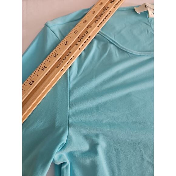 Colletta Womens Blouse Multicolor Size Small Peacock On Front 3/4 Sleeve - Picture 8 of 12